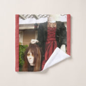 Décoration Halloween gothique sans tête dame (Gant de toilette)