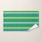 Décoration intérieure à rayures heureuses vert ble (Serviette à main)