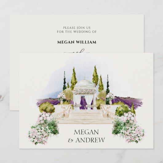 Décoration mariage de jardin Invitation (Devant / Derrière)