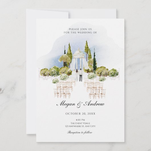 Décoration mariage de jardin Invitation (Devant)