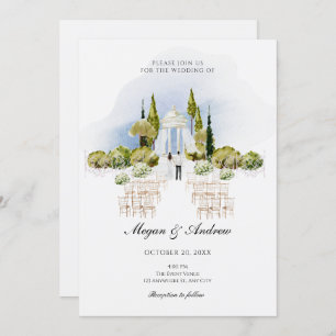 Décoration mariage de jardin Invitation