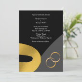 décoration mariage or noir glamour invitation (Debout devant)