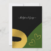 décoration mariage or noir glamour invitation (Dos)