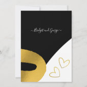 décoration mariage or noir glamour invitation (Dos)