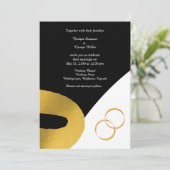 décoration mariage or noir glamour invitation (Debout devant)