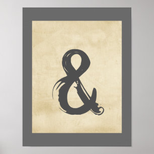 décoration murale à poster en gris et taupe