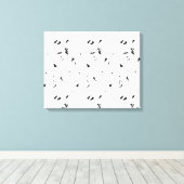 Décoration Murale Abstraite sur Toile Noir Blanc M (Insitu (Plancher de Bois))