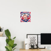 Décoration murale avec drapeau américain pour la c (Bureau à domicile)