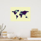 décoration murale de carte du monde (Cuisine)