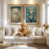 Décoration murale de cerf de la forêt bohème pour