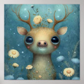 Décoration murale de cerf de la forêt mystique | N (Devant)