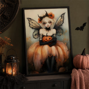 Décoration murale de citrouille de fée Halloween W