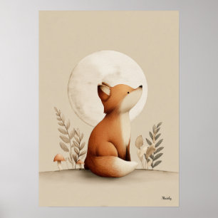 Décoration murale de crèche renard scandinave neut
