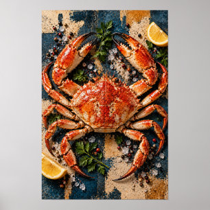Décoration murale de cuisine aux fruits de mer cra