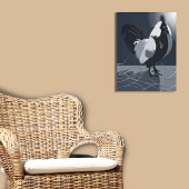 Décoration murale de cuisine bleu foncé représenta