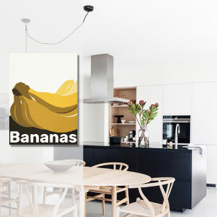 Décoration murale de cuisine jaune, noir, blanc -