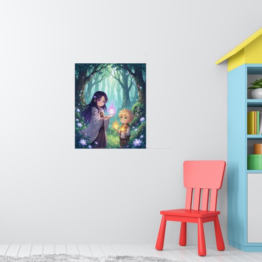 Décoration murale de dessin animé vibrant pour enf (Pépinière 1)