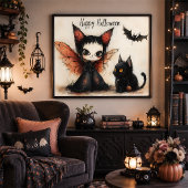 Décoration murale de fée et de chat noir pour Hall