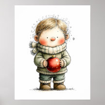 Décoration murale de fille pour un Noël cosy