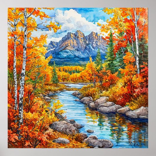 Décoration murale de forêt automnale, cadeau pour (Devant)