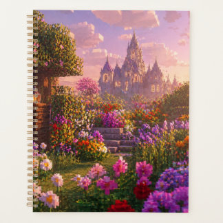 Décoration murale de jardin fleuri de style Minecr