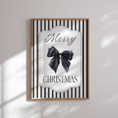 Décoration murale de Noël Bow noir