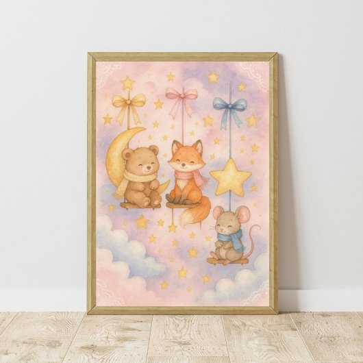 Décoration murale de nurserie céleste pour bébé av