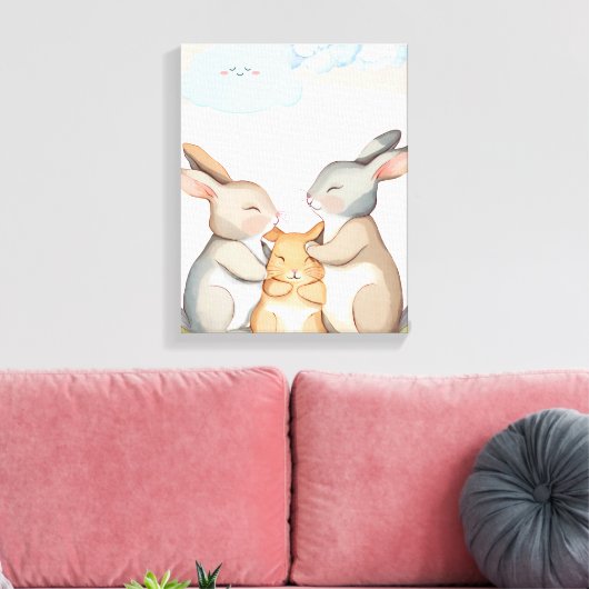 Décoration murale de nursery - Impression sur toil (Insitu(Salon))