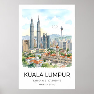Décoration murale de paysage urbain Skyline de Kua