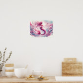 Décoration murale de sirène à l'aquarelle  (Cuisine)