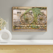 Décoration murale en forme de roue de chariot rust