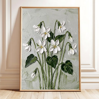 Décoration murale en toile d'art à motif floral vi