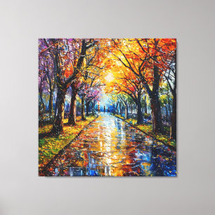 Décoration murale en toile de paysage d'automne ✨