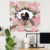 Décoration murale fille bébé camouflage rose (Bureau à domicile)