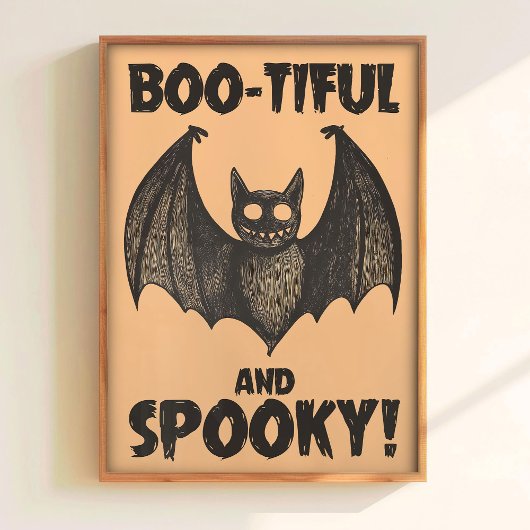 Décoration murale Halloween BOO imprimable Affiche