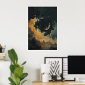 Décoration murale Lune céleste et étoiles, Croissa (Bureau à domicile)