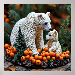 🐻 Décoration murale ours blanc pour décoration mo