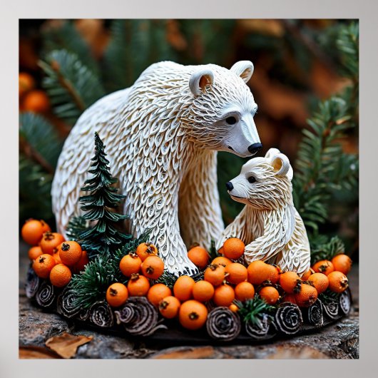 🐻 Décoration murale ours blanc pour décoration mo (Devant)