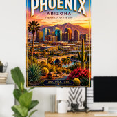 Décoration murale panoramique du désert de Phoenix (Bureau à domicile)