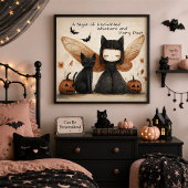 Décoration murale personnalisée de fée et de chat