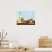 Décoration murale pour enfants Oursons Bruns (Cuisine)