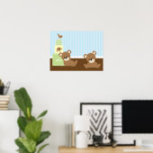 Décoration murale pour enfants Oursons Bruns (Bureau à domicile)