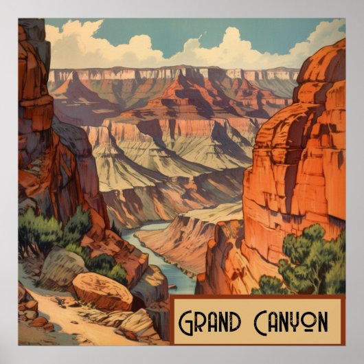Décoration murale rétro de canyon de l'Arizona (Devant)