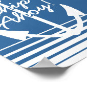 Décoration nautique affiche murale | Navire Ahoy a (Coin)