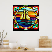 ⛵ Décoration nautique de coucher de soleil pour st (Cuisine)