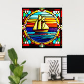 ⛵ Décoration nautique de coucher de soleil pour st (Bureau à domicile)