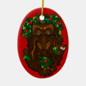 Décoration païenne de GreenMan de Noël (Devant)