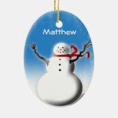 Décoration personnalisée de l'arbre de Noël de Sno (Dos)