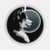 Décoration personnalisée de l'ornement Husky Wolf  (Verso)
