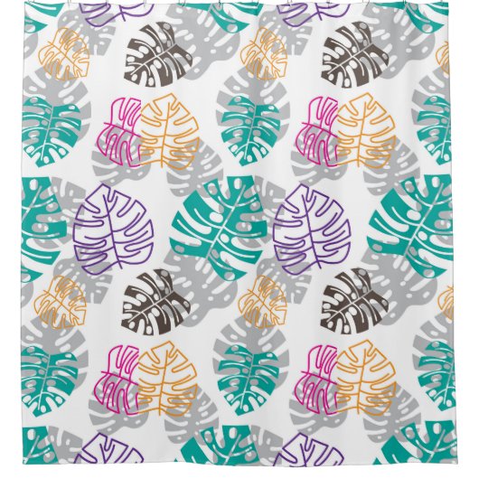 décoration rideau de douche feuille (Devant)